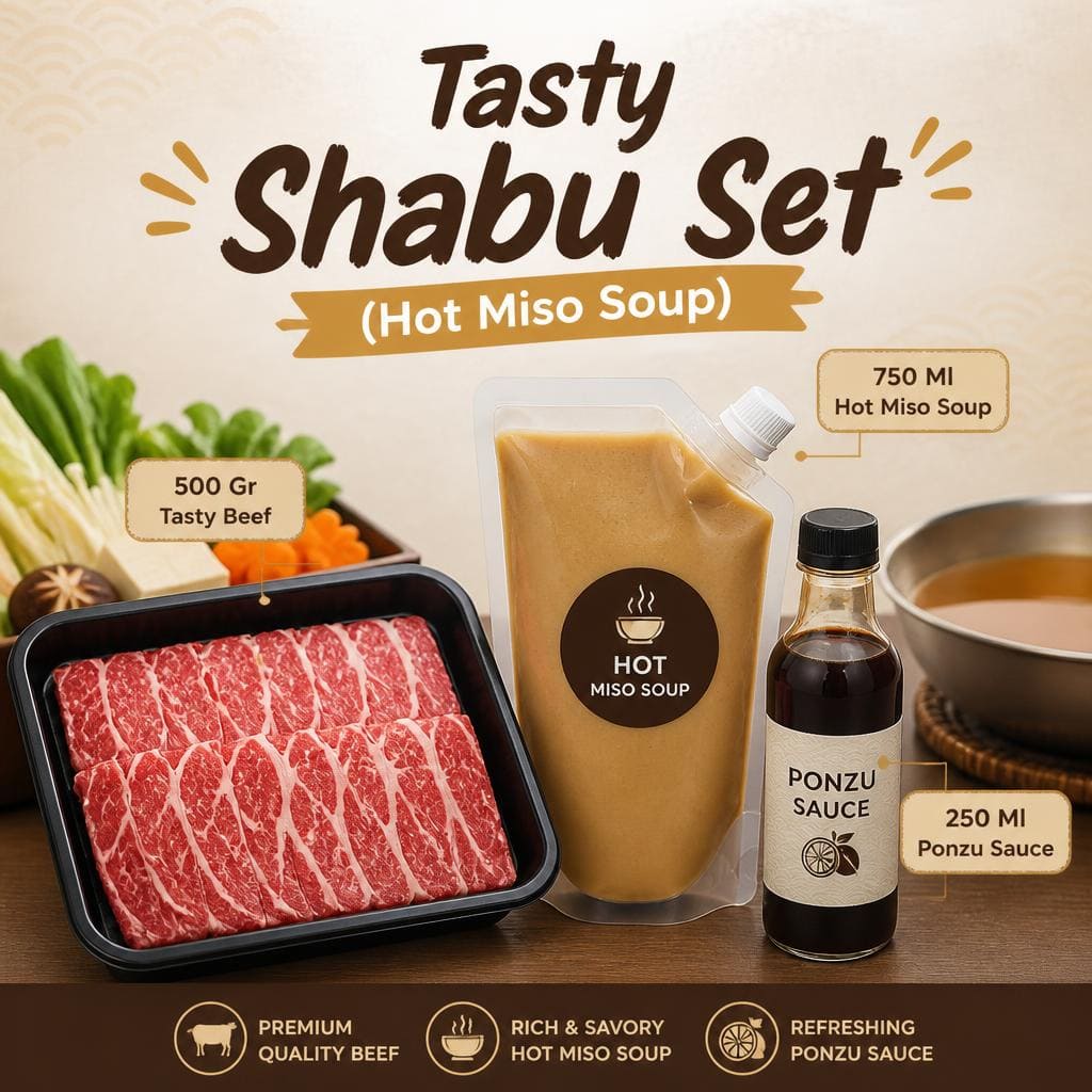 Tasty Shabu Set Hot Miso Soup Shaburi